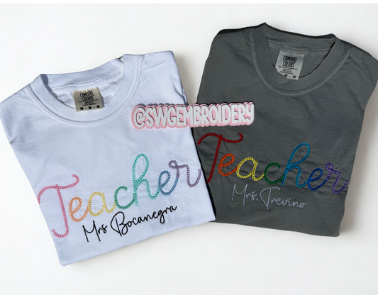Chain Stitch Teacher Tee